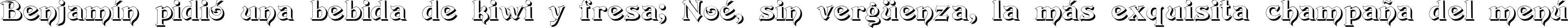 Пример написания шрифтом Devinne Swash Shadow текста на испанском