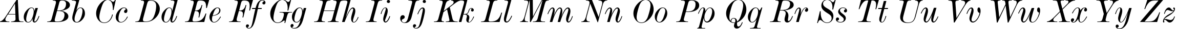 Пример написания английского алфавита шрифтом De Vinne Italic Text BT
