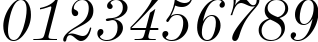 Пример написания цифр шрифтом De Vinne Italic Text BT