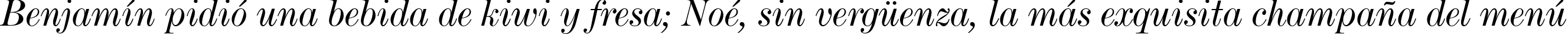 Пример написания шрифтом De Vinne Italic Text BT текста на испанском