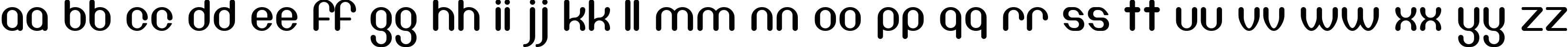 Пример написания английского алфавита шрифтом DF667  Chlorine