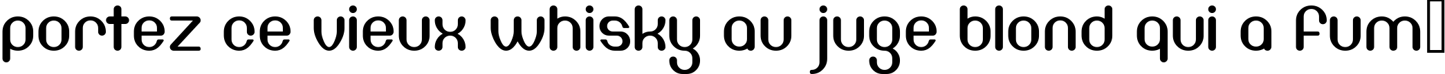 Пример написания шрифтом DF667  Chlorine текста на французском