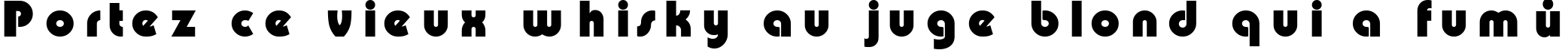Пример написания шрифтом DG_Pump текста на французском