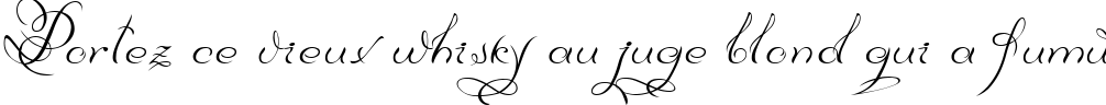 Пример написания шрифтом DianaCTT текста на французском