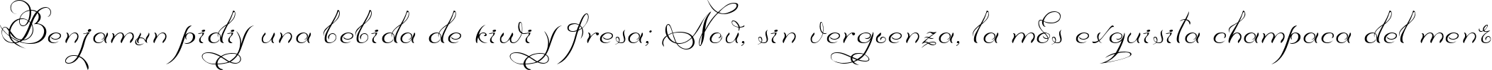 Пример написания шрифтом DianaCTT текста на испанском