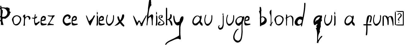 Пример написания шрифтом DiaryBauk текста на французском