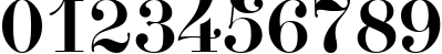 Пример написания цифр шрифтом Didona