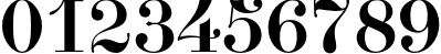 Пример написания цифр шрифтом DidonaC