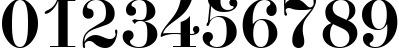 Пример написания цифр шрифтом DidonaCTT