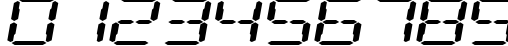 Пример написания цифр шрифтом Digital Readout Expanded