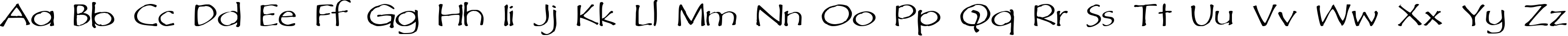 Пример написания английского алфавита шрифтом DiMurphic