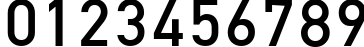 Пример написания цифр шрифтом DinC