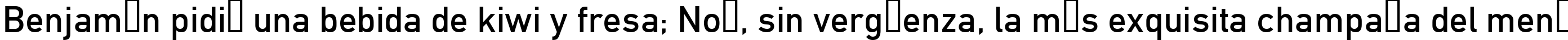 Пример написания шрифтом DinC текста на испанском
