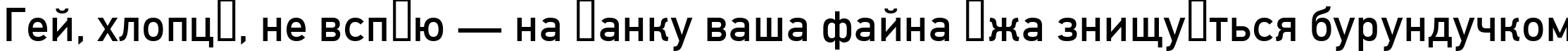Пример написания шрифтом DinC текста на украинском