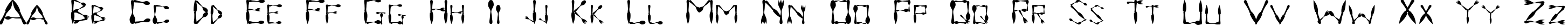 Пример написания английского алфавита шрифтом DinnerTime