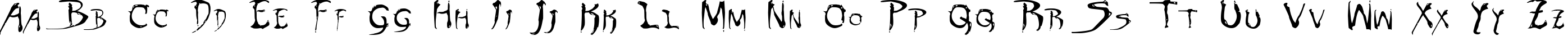 Пример написания английского алфавита шрифтом Dinobots Normal