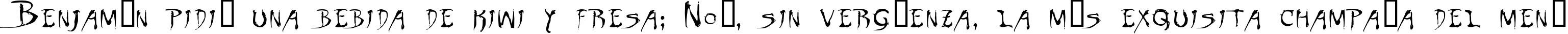 Пример написания шрифтом Dinobots Normal текста на испанском