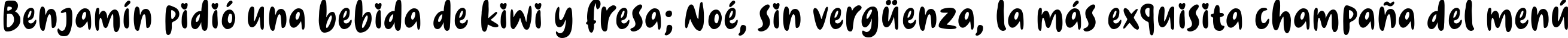 Пример написания шрифтом Dinomiko текста на испанском