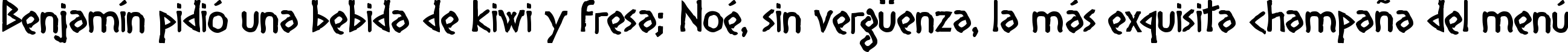 Пример написания шрифтом Diogenes текста на испанском