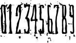 Пример написания цифр шрифтом DirtyDeco