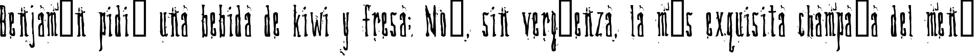 Пример написания шрифтом DirtyDeco текста на испанском