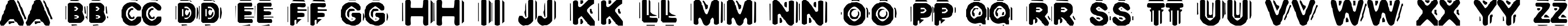 Пример написания английского алфавита шрифтом DISCOBOX
