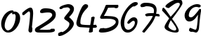 Пример написания цифр шрифтом DisneyPark