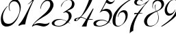 Пример написания цифр шрифтом Dobkin Plain