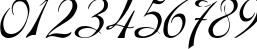 Пример написания цифр шрифтом Dobkin Script