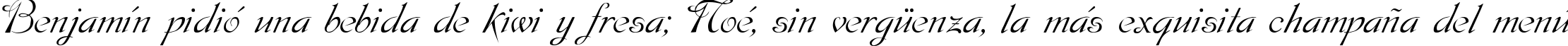 Пример написания шрифтом Dobkin Script текста на испанском