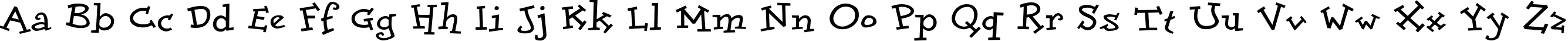 Пример написания английского алфавита шрифтом DoloresCyr Light Bold