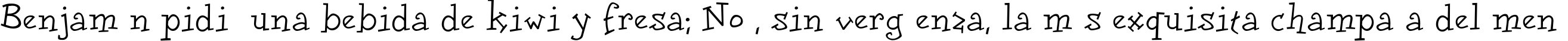 Пример написания шрифтом DoloresCyr текста на испанском