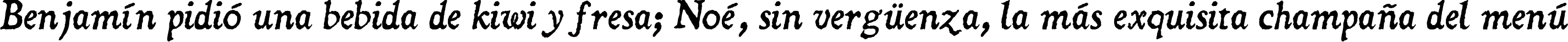 Пример написания шрифтом Dominican  Italic текста на испанском