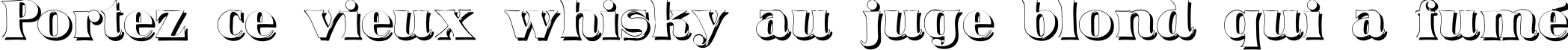 Пример написания шрифтом Domino Shadow текста на французском