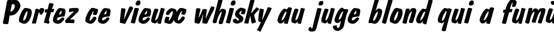Пример написания шрифтом Domkrat Bold Italic текста на французском