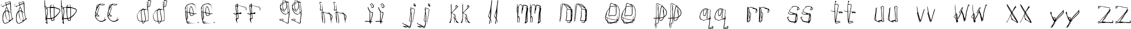 Пример написания английского алфавита шрифтом Donner