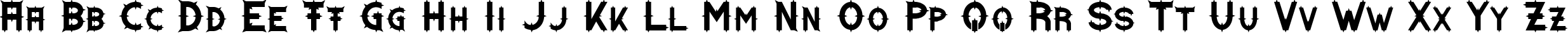 Пример написания английского алфавита шрифтом Dornen