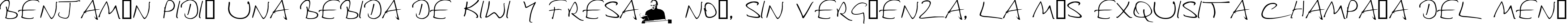 Пример написания шрифтом Douglas Adams Hand текста на испанском