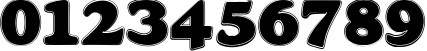 Пример написания цифр шрифтом Dover Contour