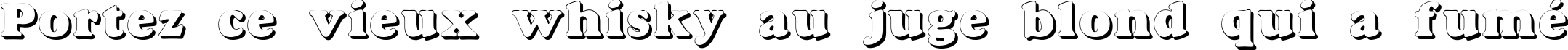 Пример написания шрифтом Dover Shadow текста на французском
