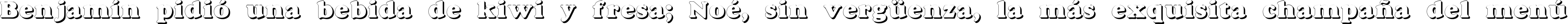 Пример написания шрифтом Dover Shadow текста на испанском