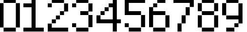 Пример написания цифр шрифтом DPix_8pt