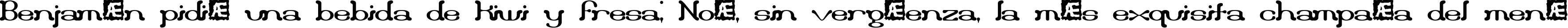 Пример написания шрифтом Draggle over kerned BRK текста на испанском