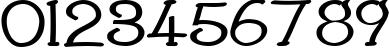 Пример написания цифр шрифтом Draughtsman Bold