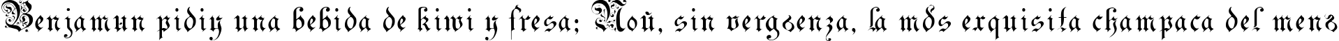 Пример написания шрифтом DrPoDecorRu текста на испанском