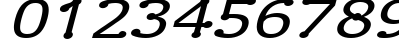 Пример написания цифр шрифтом Drummon Italic