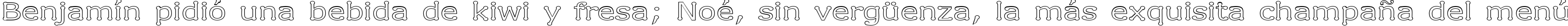 Пример написания шрифтом Drummon Outline текста на испанском