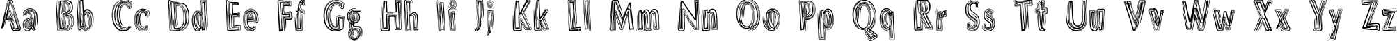 Пример написания английского алфавита шрифтом DS Brushes Normal