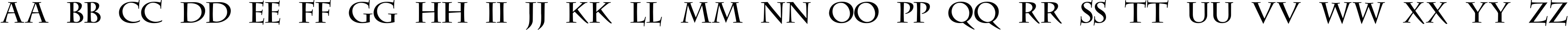 Пример написания английского алфавита шрифтом DS CenturyCapitals