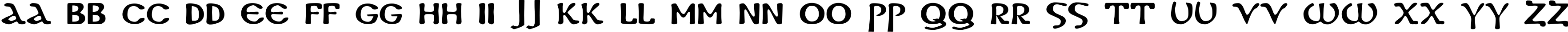 Пример написания английского алфавита шрифтом DS Coptic